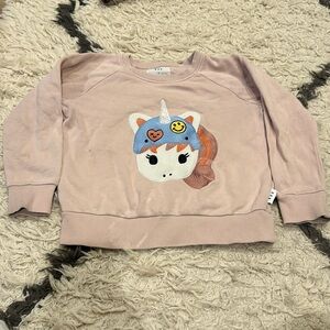 Huxbaby skateboarder unicorn sweatshirt size 4
